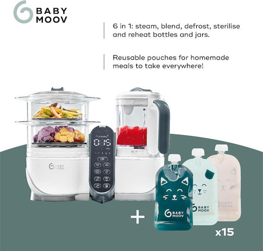 Babymoov Nutribaby Food Steamer with Blender with 2 Steaming Decks 2.2lt