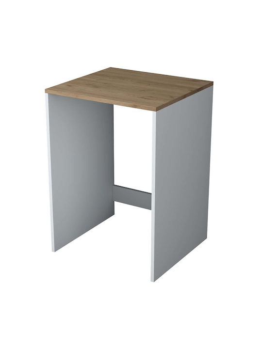 Asir Group Стенен Рафт за баня Дървен 65x60x91.8см Кафява