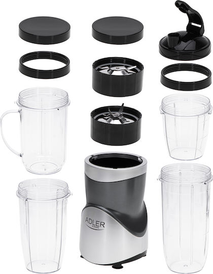 Adler Μπλέντερ με Πλαστική Κανάτα 700 ml 1000W Γκρι AD 4084