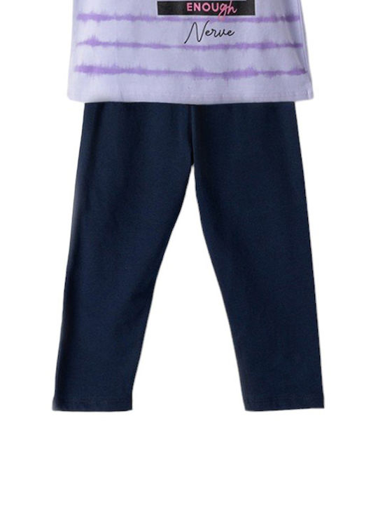 Kinder-Set mit Leggings Sommer 2Stück Purple Bluse