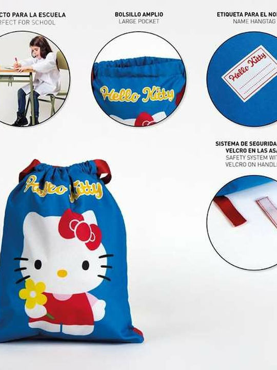 Backpack Strings Hello Kitty Blue 27 X 33 Cm Backpack Strings Hello Kitty Blue 27 X 33 Cm