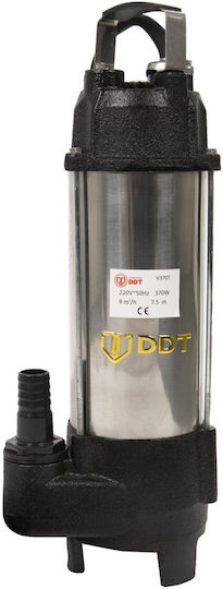 Pompa submersibilă cu tocător dublu pentru apă murdară Ddt V370t din oțel inoxidabil