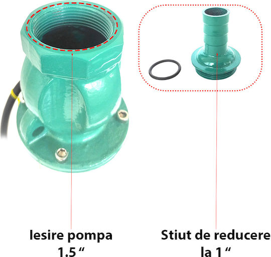 Pompa submersibilă pentru puț adânc Ddt Qjd120-1.5 1500 W oțel inoxidabil 8 turbine
