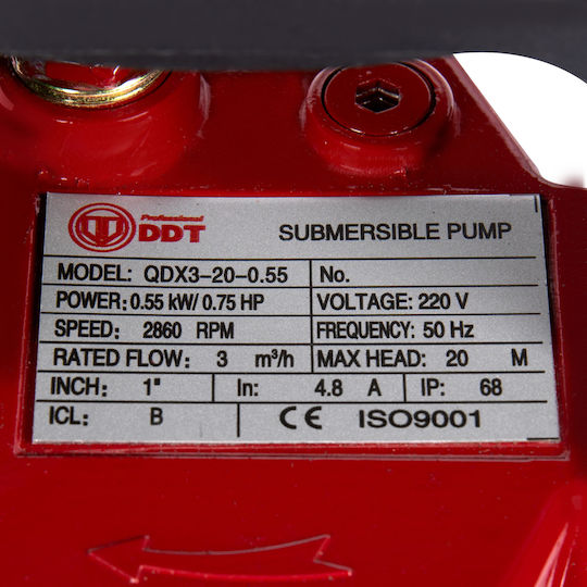 Submersible Pump Ddt Qdx20 550 W Red Black