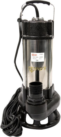 Pompa submersibilă cu tocător dublu pentru apă murdară Ddt V1500t 1500 W inox
