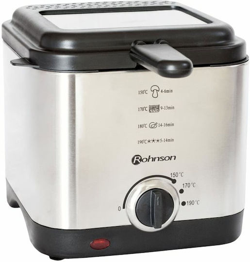Rohnson R-284 Φριτέζα 1.5lt Ασημί