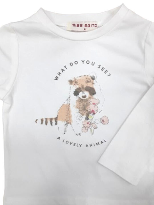 Set pentru copii cu pantaloni & haină Iarnă 3buc White