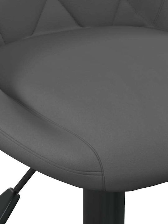 Office Desk Stool with Backrest Gray 44x46x67cm