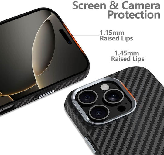 Tech-Protect Ion Carbon Back Cover Plastic Black (Galaxy S25 Ultra)