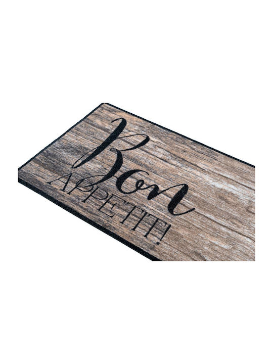 Sdim Wood Bon Appetit Kitchen Mat Runner with Anti-slip Underlay Brown 50x150εκ.