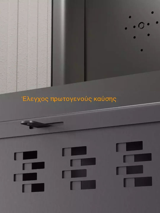 Panthermica Ενεργειακό Τζάκι Ξύλου Αερόθερμο με Συρόμενες Πόρτες