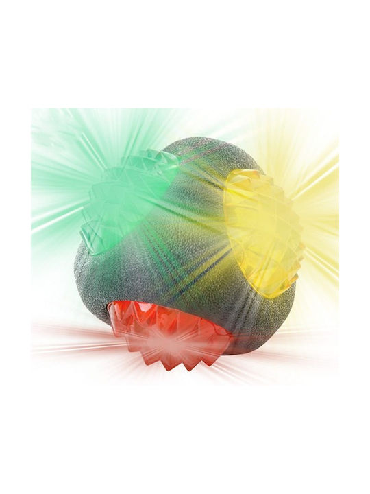 Glowing Spiky Ball Dog Teether Interactive Fetch Bouncing Toy