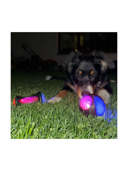 Glowing Spiky Ball Dog Teether Interactive Fetch Bouncing Toy