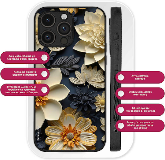 Калъф Sonique 3D Flower Series за Realme 12 Plus 5G Екрю