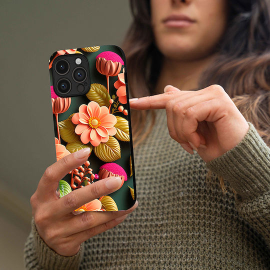 Sonique 3D Flower Series Case for Oppo Find X3 Neo 5G Salmon