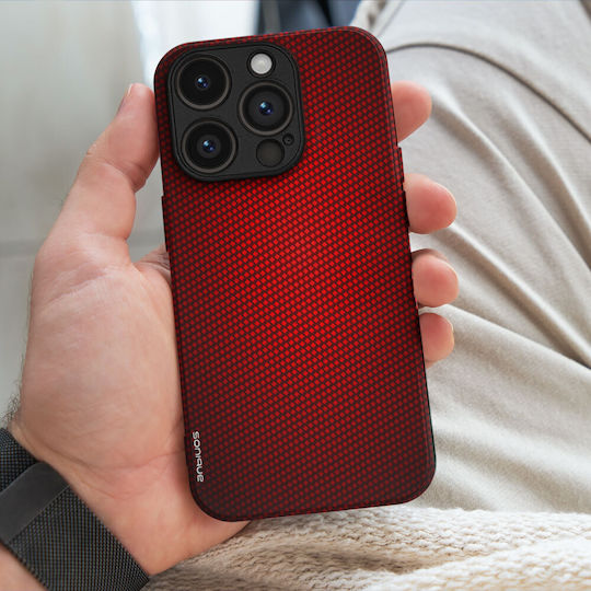 Калъф Sonique Carbon Series за Xiaomi Poco F7 Ultra 5G, червен