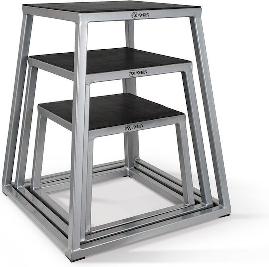 AMILA Power Fit 48079 Plyometric Box Set 3 Pieces Steel