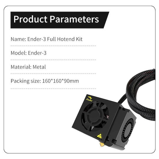 Kit Complet Hotend Ventilator Dual Capete Piese de Teflon pentru Conectare Șuruburi Ender 3 Ender 3 Pro Ender 3s Creality
