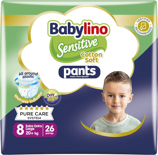 Babylino Windelhosen Sensitive Cotton Soft Nr. 8 für 20+ kgkg 104cm