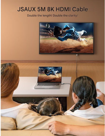 Cabluri HDMI 2.1 Lungime 8k@60hz 48 Gbps 4k@120hz Earc HDR10 HDCP 2.2 & 2.3 3D Dynamic HDR Dts:x Compatibil PS5 PS4 Xbox UhdTV Blu-ray Player PC