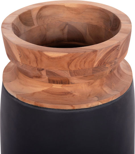 HomeMarkt Decorative Vase Linter Black 34x34x60cm