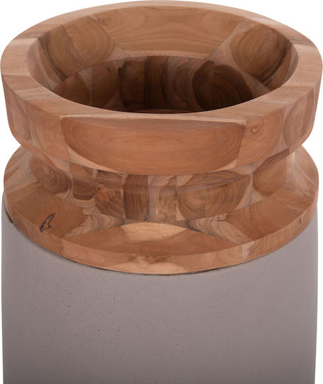 HomeMarkt Διακοσμητικό Βάζο Δαπέδου Τσιμεντένιο Linter Γκρι Φ34xΥ60cm