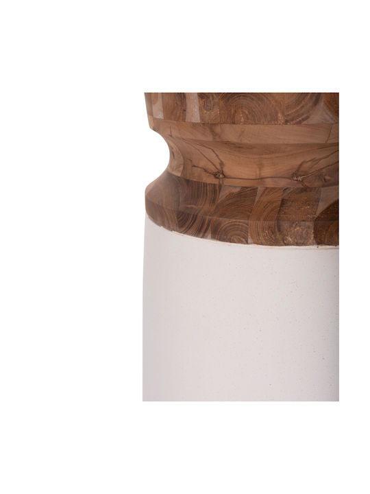 HomeMarkt Decorative Vase Linter White 34x34x60cm