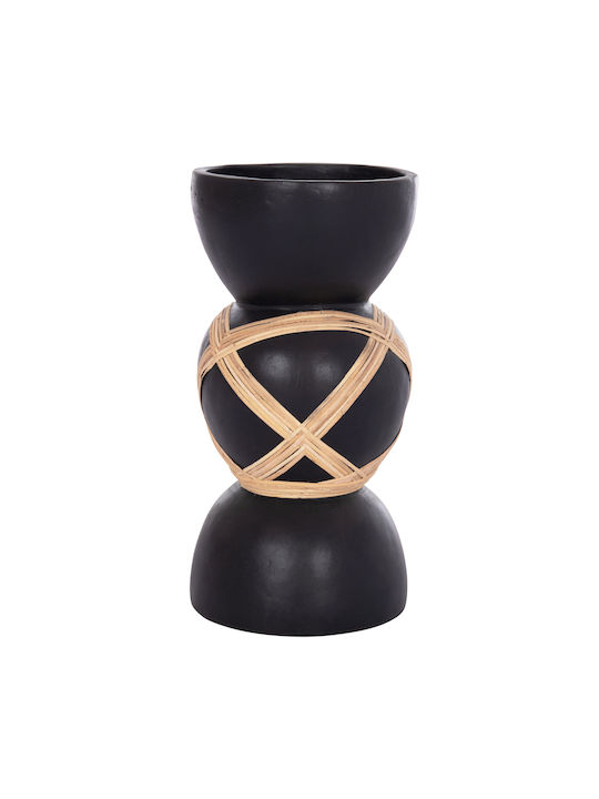 HomeMarkt Decorative Vase Maynard Black 32x32x62.5cm