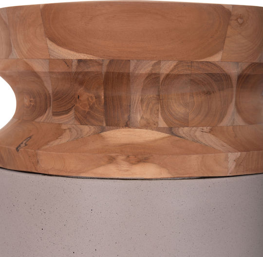 HomeMarkt Διακοσμητικό Βάζο Δαπέδου Τσιμεντένιο Linter Γκρι Φ34xΥ60cm