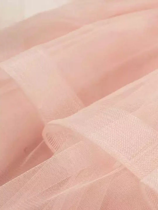 Girls Dress Sleeveless Tulle Pink