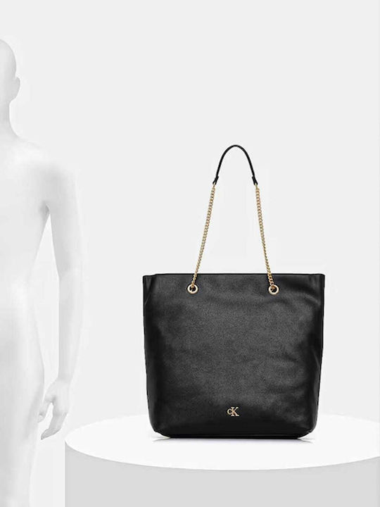 Minimal Monogram Women's Bag Tote Handbag Black