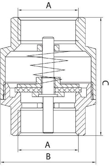 Ferro Rückschlagventil Messing 3/4"