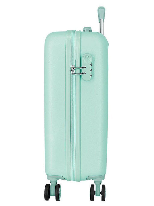 Disney Children's Cabin Travel Suitcase Hard Light Blue with 4 Wheels Height 55cm