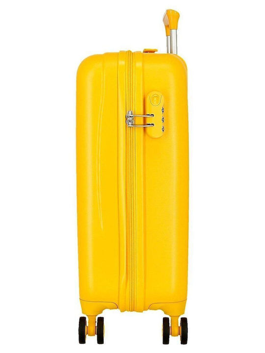Disney Garfield Children's Cabin Travel Suitcase Hard Yellow with 4 Wheels Height 55cm
