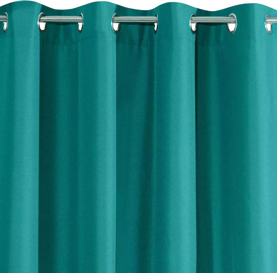 Eurofirany Curtain with Grommet Rita Turquoise 140x250cm