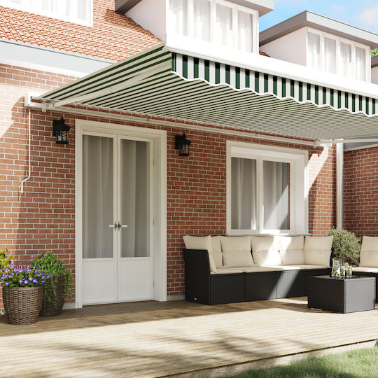 vidaXL Awning fabric Green 3.5x5m