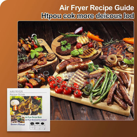 Set de Accesorii pentru Air Fryer de 15 Piese Compatibil cu Modele de 5.5 litri Inclusiv Forme de Copt Tava pentru Pizza Spatula Clesti Protecție din Silicon Universal