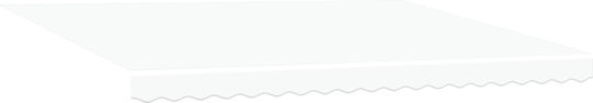 vidaXL Awning fabric White 3.5x4.5m