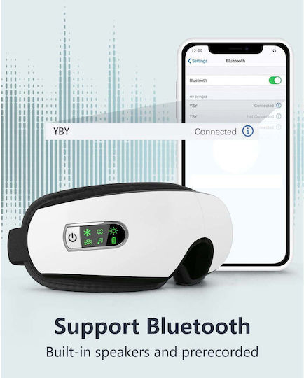 Bluetooth Масажен Уред За Очи 5 Режима На Масаж Сгъваеми Масажиращи Очила Функция За Затопляне Натиск Вибрация Salipt