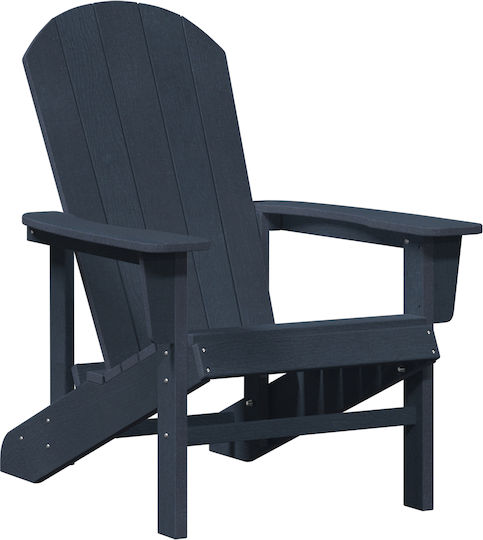 Outdoor Chair Wooden Navy Blue 2pcs 74x58cm