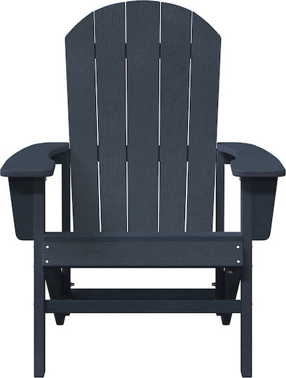 Outdoor Chair Wooden Navy Blue 2pcs 74x58cm
