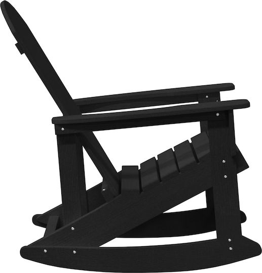 Rocking Chair Plastic Black 73.5x92x90cm