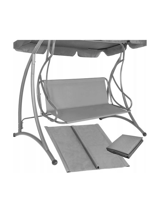 Perna Swing Cushion Pentru Grădină Cu Spătar Din Pânză Gri Deschis 100x130cm