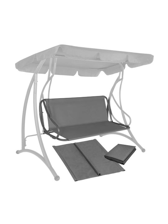 Perna Swing Cushion De Grădină Cu Spătar Din Pânză Gri 90x110cm