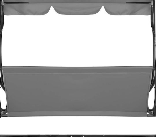 Perna Swing Cushion De Grădină Cu Spătar Din Pânză Gri 90x110cm