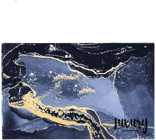 Rutschfest Badematte Synthetisch,Polyester/Cotton/Leather Rechteckig NE-BAT-MAT-02-BLEUMARIN Navy 50x80cm