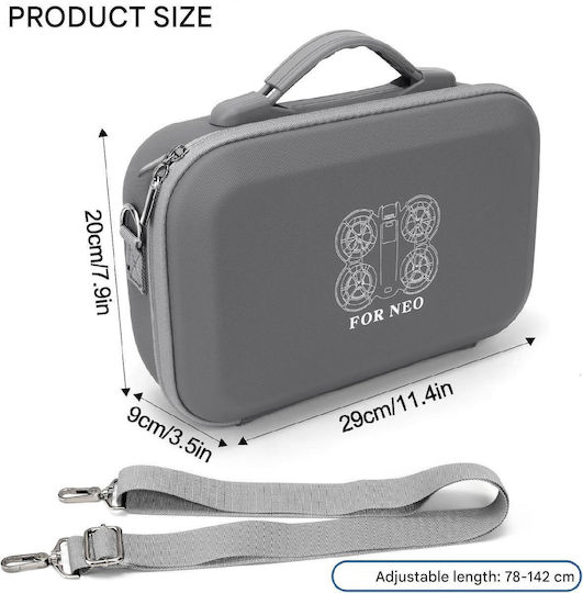 Geantă de transport Gri pentru DJI Neo & Controler RC-N3 29x9x20cm