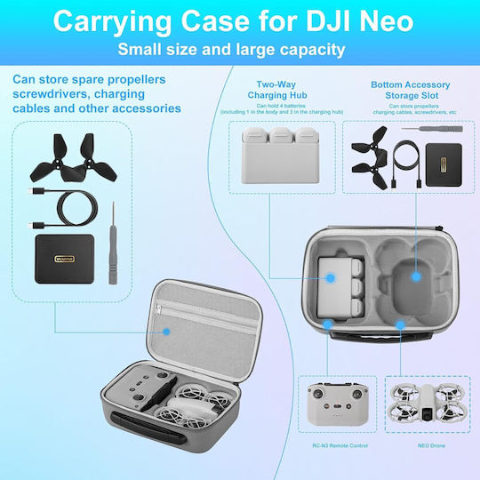 Geantă de transport Gri pentru DJI Neo 26.6x19.1cm