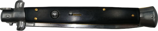 Automatic Folding Knife Italian Blade Stiletto Stainless Steel Black