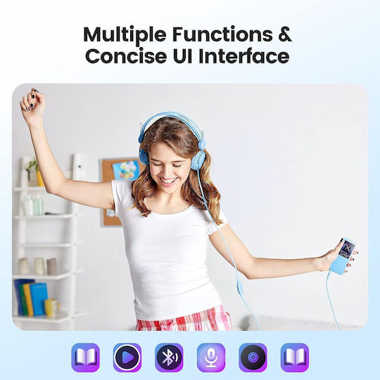 MP3 Player (32GB) με Οθόνη 2.4" Μπλε X001LN27X1